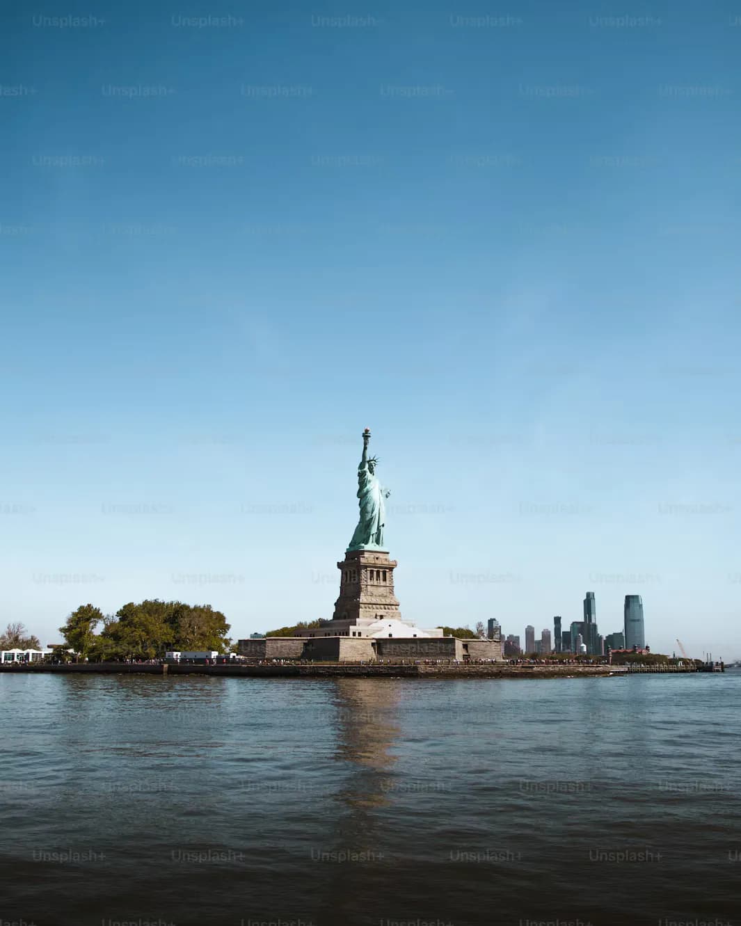 Die Freiheitsstatue auf Liberty Island