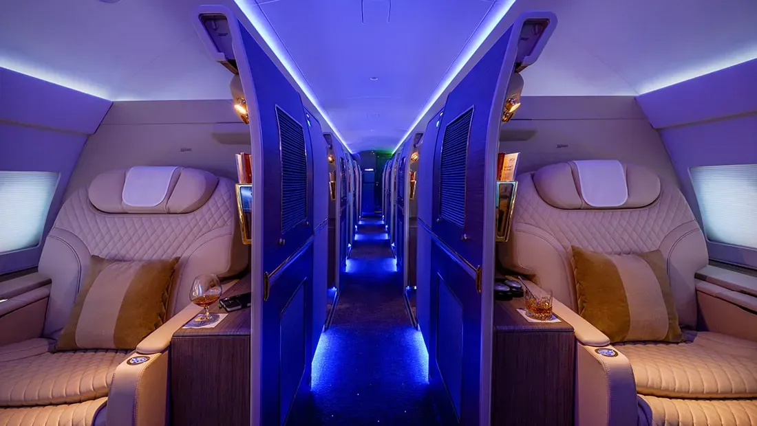 Kabine des Airbus A319 CJ